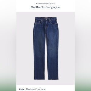 Abercrombie Mid Rise 90s Straight Jean
